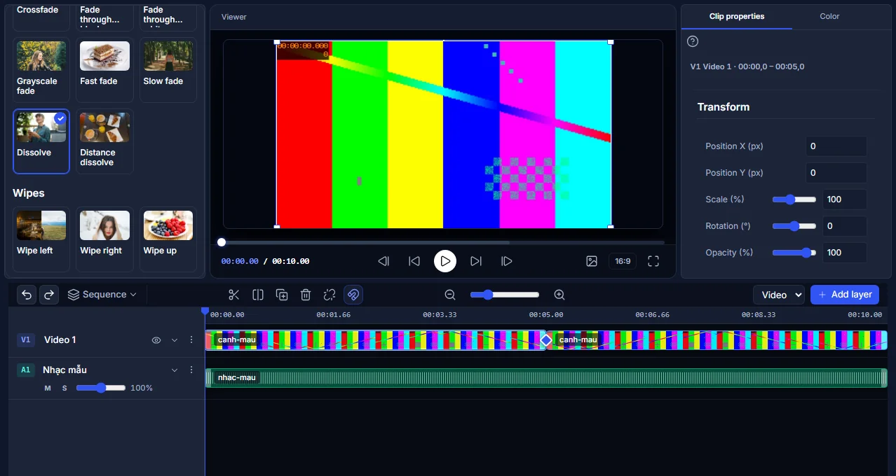 Add transitions