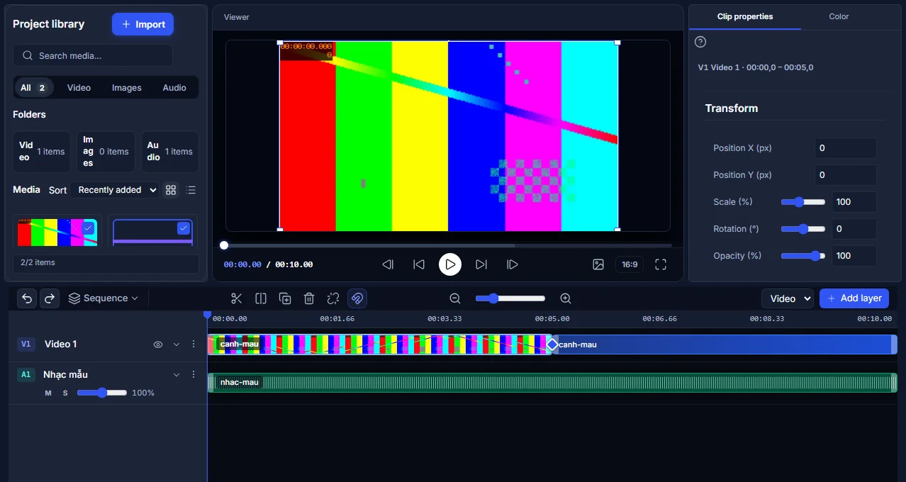 Cut and arrange clips on tracks