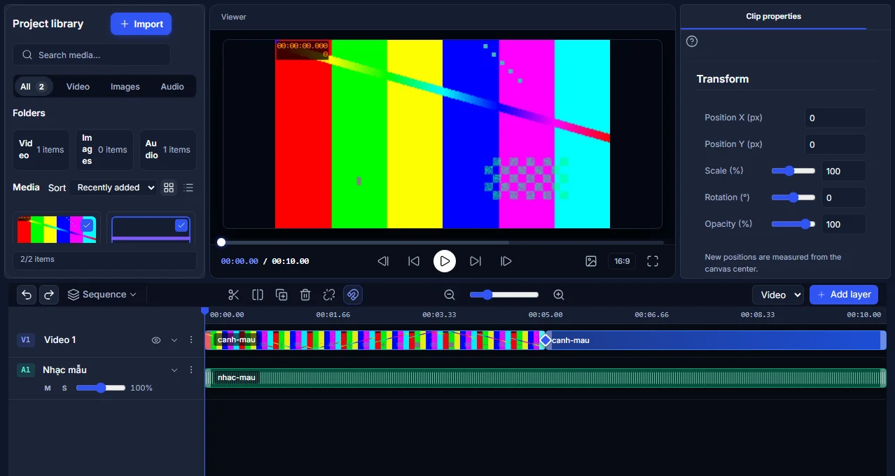 Import and manage media