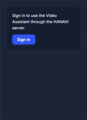 Signed out with Sign in action